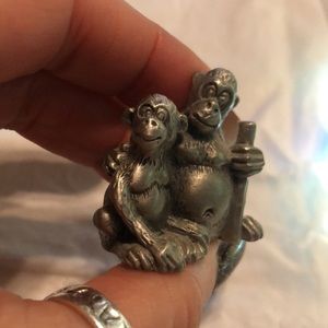 Hudson 1981 pewter Noahs Ark Monkeys